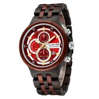 Мужские наручные часы, нержавеющая сталь, с Стеклянный & деревянный, Мужский, Много цветов для выбора, 225x24mm,47x10mm, продается PC