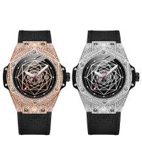 Reloj de Pulsera para Hombre, acero inoxidable, con Cuero & Vidrio & aleación de zinc, impermeable & luminoso & con diamantes de imitación, más colores para la opción, 240x25mm,42x16mm, Vendido por UD