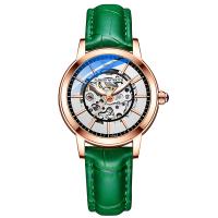Reloj de Pulsera de Mujeres, acero inoxidable, con Cuero & Vidrio & aleación de zinc, para mujer & impermeable & luminoso, más colores para la opción, 220x16mm,34x14mm, Vendido por UD