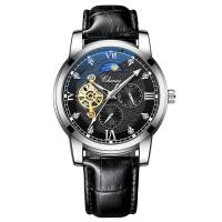 Reloj de Pulsera para Hombre, acero inoxidable, con Cuero & Vidrio & aleación de zinc, impermeable & luminoso, más colores para la opción, 240x20mm,41x21.5mm, Vendido por UD