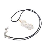 Clear Quartz Pendant, with Tibetan Style, more colors for choice, 40-60mm, Sold By PC