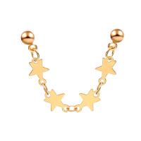 Tibetan Style Ear Chain, Star, plated, fashion jewelry & for woman, more colors for choice, 55mm, Sold By PC