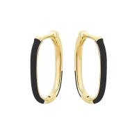 Brass Hoop Earring plated fashion jewelry & enamel Sold By Pair
