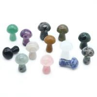 Pedra natural enfeites, cogumelo, materiais diferentes para a escolha, Mais cores pare escolha, 18x28mm, vendido por PC