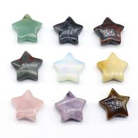 Natural Stone Decoration, Star, different materials for choice, more colors for choice, 30mm, Sold By PC