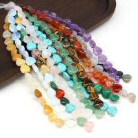 Perles bijoux en pierres gemmes, Pierre naturelle, coeur, différents matériaux pour le choix, plus de couleurs à choisir, 14mm, Vendu par Environ 20 cm brin