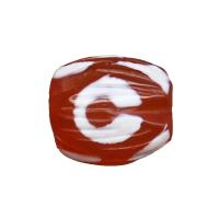 Perles agate dzi tibétaine naturelle, agate Tibétaine, DIY, rouge, 11x9mm, Vendu par PC