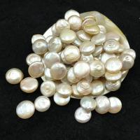 Natural Freshwater Pearl Loose Beads Coin polished DIY white 13-16mm Sold By PC