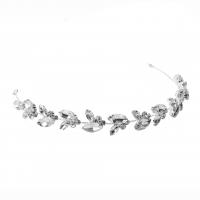 Hair Bands Zinc Alloy silver color plated & micro pave cubic zirconia silver color nickel lead & cadmium free Sold By PC
