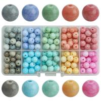 Crackle Glass Beads, stoving varnish, DIY, mixed colors, nickel, lead & cadmium free, 133x63x22mm, 200PCs/Box, Sold By Box