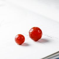 Naturlig rød agat perler, Red Agate, Carved, du kan DIY & forskellig størrelse for valg, rød, 10-14mm, Solgt af PC