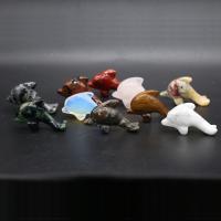 Природный камень Декоративные украшения, Дельфин, различные материалы для выбора, Много цветов для выбора, 26x46mm, продается PC