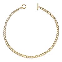 Stainless Steel Chain Ogrlica, Nehrđajući čelik, pozlaćen, modni nakit & bez spolne razlike, više boja za izbor, Dužina Približno 17.72 inčni, Prodano By PC