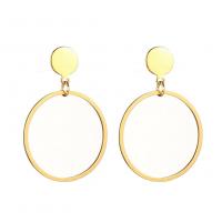 Stainless Steel Drop Earring plated fashion jewelry & for woman Sold By Pair