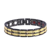 Brass Bracelet plated with magnetic & for man nickel lead & cadmium free 12mm Length Approx 8.07 Inch Sold By PC