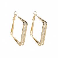 Brass Hoop Earring for woman golden Sold By Pair