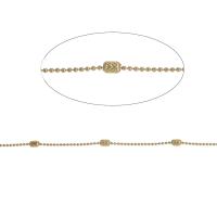 Brass Ball Chain, golden, 5x3mm, Length:1 m, Sold By m