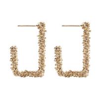 Tibetan Style Stud Earring, plated, fashion jewelry & for woman, golden, 30x18mm, Sold By Pair
