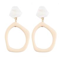 Acrylic Jewelry Earring Zinc Alloy with Plank fashion jewelry & for woman Sold By Pair