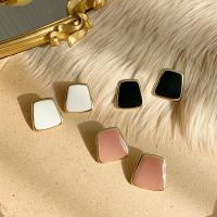 Zinc Alloy Stud Earring fashion jewelry & for woman & enamel Sold By Pair
