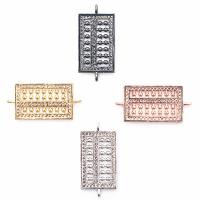 Cubic Zirconia Micro Pave Brass Connector, plated, fashion jewelry & micro pave cubic zirconia, more colors for choice, nickel, lead & cadmium free, 25.90x12.50mm, Sold By PC