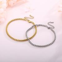 Titanium Steel Anklet, with 1.97Inch extender chain, plated, for woman, more colors for choice, 4mm, Length:Approx 9.06 Inch, Sold By PC