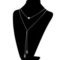 Multi слой ожерелье, титан, Двойной слой & Женский, оригинальный цвет, 160mm, длина:Приблизительно 16.54 дюймовый, Приблизительно 20.47 дюймовый, продается PC