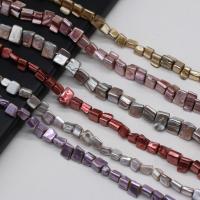 Perles de coquille colore naturelle, DIY, plus de couleurs à choisir, 8x8-8x10mm, Vendu par 14.5 pouce brin