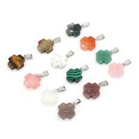Gemstone Pendants Jewelry with Brass Cross silver color plated fashion jewelry & faceted Sold By PC