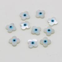 Prirodni White Shell perle, Bijela Shell, možete DIY & zlo oko uzorak & različitih stilova za izbor, bijel, 4-15mm, 10PC/Torba, Prodano By Torba