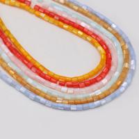 Natural Colored Shell Beads, Column, DIY, more colors for choice, 4x4mm, Sold Per 14.5 Inch Strand