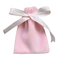 Velveteen Drawstring Bag pink Sold By PC