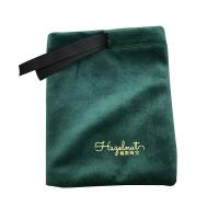 Velveteen Drawstring Bag & with ribbon bowknot decoration green Sold By PC
