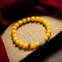 Beeswax Bracelet, with Hetian Jade & Yunnan Red Agate, for woman, 8mm, Sold Per Approx 16 cm Strand