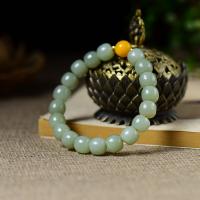 Hetian Jade bracelet, avec cire d'abeille, pour femme, 9x10mm, Vendu par Environ 16.5 cm brin
