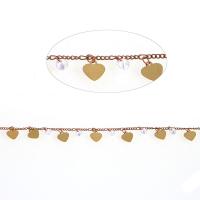 Brass Beading Chains With Pendant & with rhinestone golden Length 1 m Sold By m