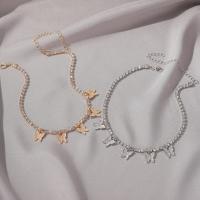 Zinklegierung Schmuck Halskette, Schmetterling, plattiert, Modeschmuck & für Frau, keine, Länge:14.57 ZollInch, verkauft von PC