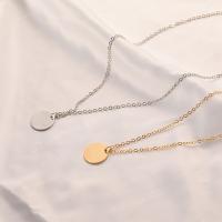 Zinc Alloy Jewelry Necklace Round plated fashion jewelry & for woman Length 17.72 Inch Sold By PC