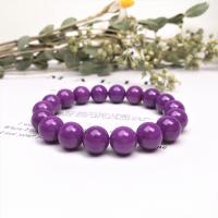 Natural Lepidolite Bracelet Round & for woman purple Sold Per 18 cm Strand