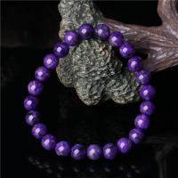 Чароит браслет, Круглая, Мужская & разный размер для выбора, фиолетовый, Продан через 18 см Strand