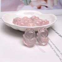 quartzo rosa pingente, Raposa, polido, Vario tipos a sua escolha, rosa, 30x13mm, vendido por PC