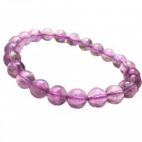 Purple Fluorite Bracelet, Round, Unisex & different size for choice, more colors for choice, Sold Per 18 cm Strand