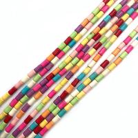 Türkis Perlen, Zylinder, DIY & verschiedene Größen vorhanden, gemischte Farben, verkauft per ca. 15 ZollInch Strang