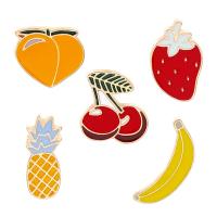 Enamel Brooch Zinc Alloy Fruit plated Unisex nickel lead & cadmium free 1.7*1.5cmuff0c1.3*21.cmuff0c1.7*1.8cmuff0c0.9*2.2cmuff0c1*1.7cm Sold By PC