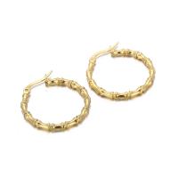 Stainless Steel Hoop Earring Donut plated for woman Sold By Pair