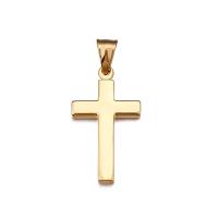 Titanium Steel Pendants, Cross, plated, Unisex, more colors for choice, 20x36mm, Sold By PC