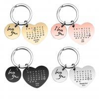 Stainless Steel Key Clasp, plated, Unisex, more colors for choice, 25x30mm,18mm, Sold By PC