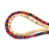 Perles de coquille colore naturelle, Rond, DIY, plus de couleurs à choisir, 6-7mm, Vendu par 14.96 pouce brin