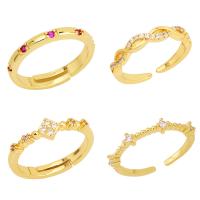 Messing Manchet Finger Ring, gold plated, mode sieraden & verschillende stijlen voor de keuze, gouden, nikkel, lood en cadmium vrij, 2mm, Verkocht door PC
