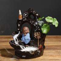Backflow Incense Burner, Porcelain, handmade, for home and office & durable, 160x90x200mm, Sold By PC